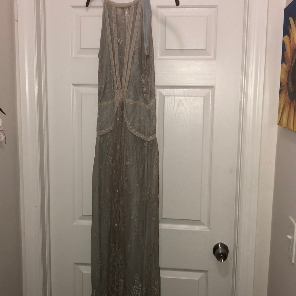 Flannel dress.